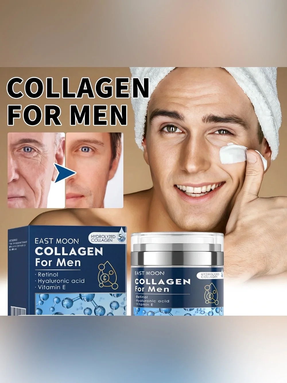 Collagen For Men - Blue Anti-Aging Face Cream